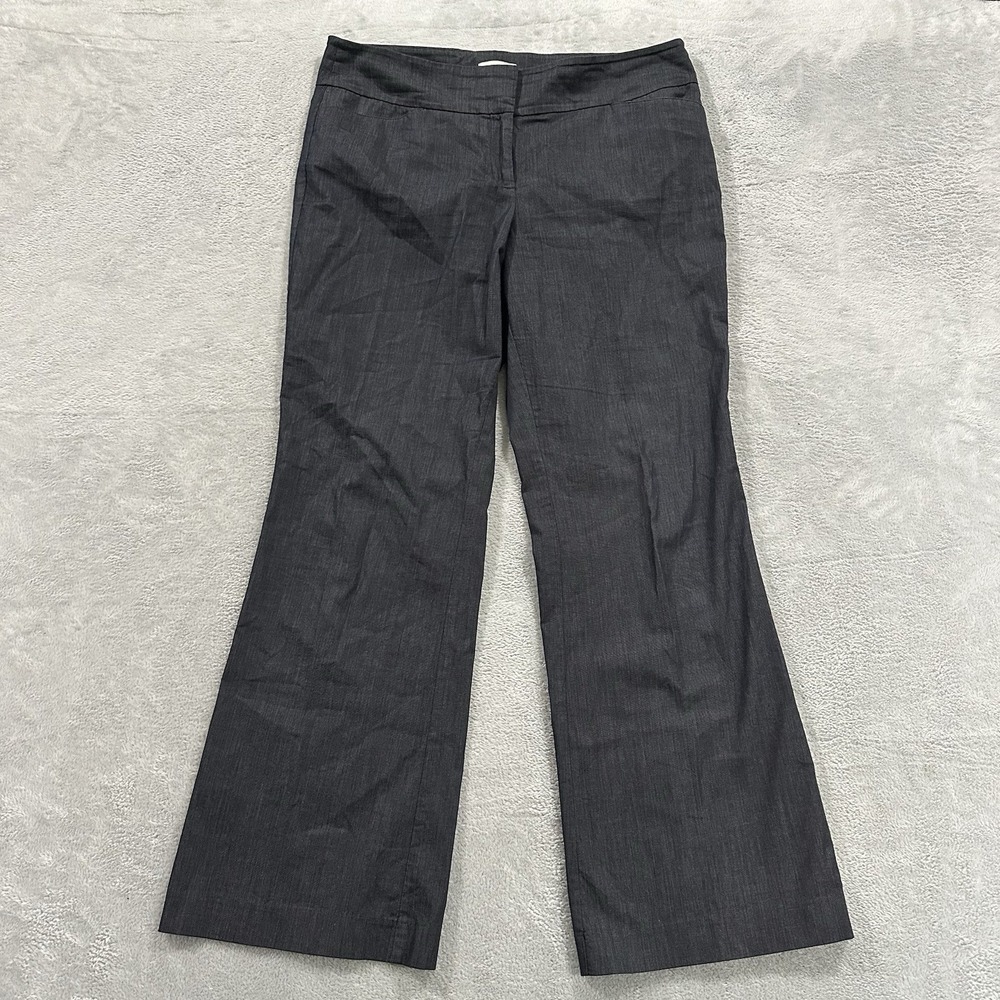 Ann Taylor LOFT Dress Pants Women 12 Flare Leg Bootcut Original Grey Office Y2K